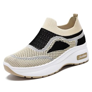 Sneakers <span class=keywords><strong>da</strong></span> Passeggio <span class=keywords><strong>con</strong></span> Piattaforma per Donna, Produzione OEM, <span class=keywords><strong>Scarpe</strong></span> Traspiranti in Rete <span class=keywords><strong>con</strong></span> Tacco a <span class=keywords><strong>Zeppa</strong></span> Leggero, Calzature Casual <span class=keywords><strong>da</strong></span> Lavoro per Viaggi - Product Image 6