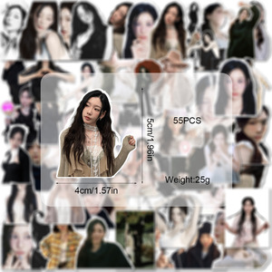 สติกเกอร์ติดเองลายภาพพิมพ์ความละเอียดสูง 55 ชิ้น/ชุด อัลบั้มครบรอบ 10 ปีของทาอียอน (<span class=keywords><strong>SNSD</strong></span>) สำหรับตกแต่งโทรศัพท์ แก้วน้ำ กระเป๋าเดินทาง ไดอารี่ และงาน DIY - Product Image 3