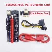 DYD VER009S Plus PCIe X1 à X16 Riser avec double câble USB 3.0 6 broches et Molex 4 broches pour la conversion de données Composants électroniques