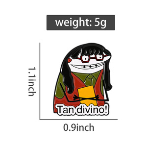 Spille Smaltate dei Personaggi della <span class=keywords><strong>Serie</strong></span> <span class=keywords><strong>TV</strong></span> Commedia Americana, Spille 'Tan Divino Ugly Girl', Badge per Borse e Bavette, Gioielli alla Moda, Regalo per Amici - Product Image 6