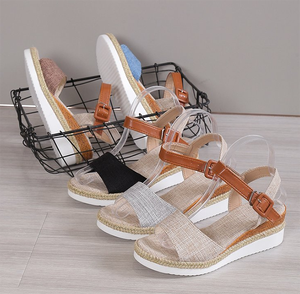 Sandali africani di <span class=keywords><strong>grande</strong></span> <span class=keywords><strong>taglia</strong></span> alla moda da <span class=keywords><strong>donna</strong></span> con zeppa estiva tacco bocca di pesce Casual plateau da <span class=keywords><strong>donna</strong></span> <span class=keywords><strong>scarpe</strong></span> romane sandali da <span class=keywords><strong>donna</strong></span> - Product Image 6