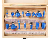 Juego de 15 Brocas para Router de 1/4 de Pulgada - Recorte de Madera, Formación de Bordes, Carpintería, Fabricación de Gabinetes para Uso Profesional y Bricolaje