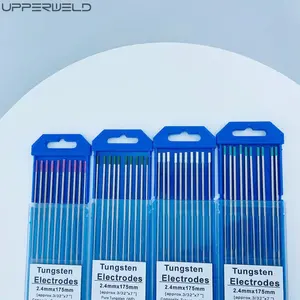 Eletrodos de tungstênio wt20 1.6mm, solda de cabeça vermelha consumível 2% thoriated tungstênio