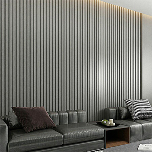 Dekorasi Kantor Rumahan pvc serat bambu interior 3d, papan dinding plastik dekorasi lingkungan serat kayu - Product Image 5