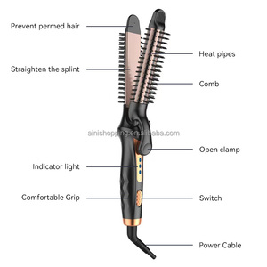 Fer à friser électrique AINI 2025 <span class=keywords><strong>meilleur</strong></span> vendeur fer à friser professionnel portable à <span class=keywords><strong>long</strong></span> baril 2 en 1 - Product Image 4