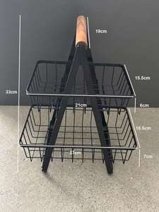 Portable Metal Organizer Rack <b>Kitchen</b> <b>Shelf</b> Storage Baskets and Dish Rack Gift Basket <b>Kitchen</b> Product - Product Image 5