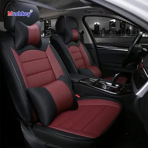 Muchkey Coussin de véhicule en cuir universel antidérapant Accessoires d'intérieur Convient Housse de siège de voiture en cuir luxueuse et confortable