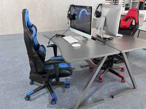 Escritorio de Oficina con Bordes Recubiertos en Polvo, Resistente al Agua, Mesa para Computadora, Económico para Proyectos de Oficina - Product Image 1