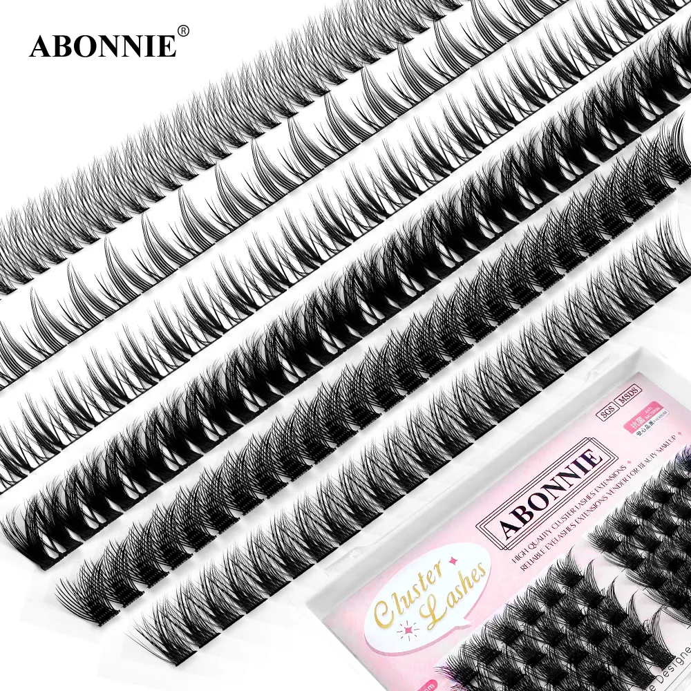 Abonnie Private Label Segmented Eyelash Volume Fans Individual Diy Self-Grafting Cluster Lashes Extensions