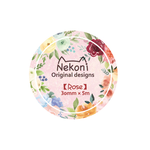 Nekoni-Cinta adhesiva de crepé para decoración, cinta adhesiva de color para planificador, diario de basura, cuadernos Washi - Product Image 5