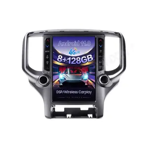Sistem Bodi Otomatis untuk Dodge RAM 1500 2018 2019 2020 DSP Stereo Mobil dengan Navigasi GPS Pemutar Multimedia Unit Kepala Layar Sentuh