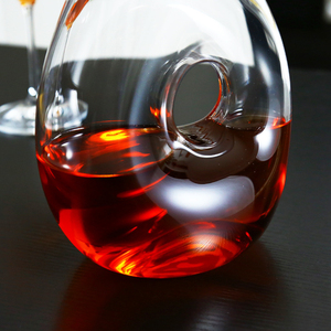 Sannishanxi — carafe à vin en cristal soufflé à la main, 1200ml, en forme de <span class=keywords><strong>O</strong></span>, creux, sans plomb, vente en gros - Product Image 5