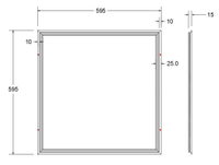 Lampu Panel LED CCT Modern Profesional AC200-240V Dengan Kontrol Aplikasi & Remote Control, Lampu Plafon Grid Aluminium