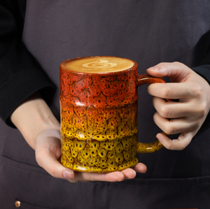 Taza de Café de Cerámica de Gran Capacidad, Taza de Té Retro con Asa, Taza Creativa con Forma de Barril de Petróleo Industrial - Product Image 3