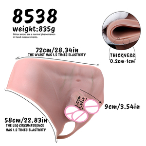 Female To Male Silicone Open-crotch Pants Solid <b>Dildo</b> with Intimate Abdominal muscle Adult Sex Toy for Leabian Women Transgender - Product Image 6