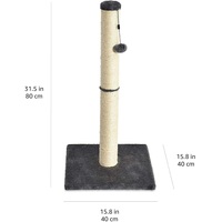 Smart cat pohon kucing menggaruk goresan, Vertikal besar 32 inci menara serat sisal desain sederhana pohon kucing dan goresan
