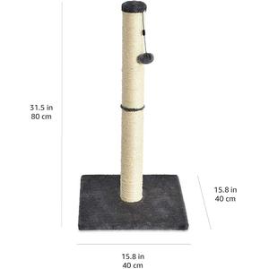 Gatto intelligente arrampicata graffiare post verticale grande 32 pollici torre in fibra di sisal design semplice alberi di gatto e scratcher - Product Image 5