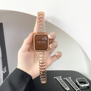 Girly bracciale <span class=keywords><strong>C</strong></span> a forma di diamante cinturino per iwatch <span class=keywords><strong>serie</strong></span> 10 9 8 7 di lusso in acciaio inox cinturino e cassa - Product Image 2