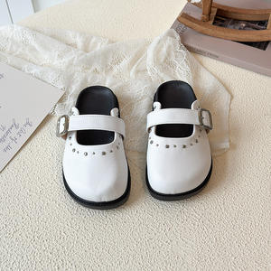 Chaussures de princesse pour bébé, style tendance pour filles, échantillon extérieur, blanc, noir, imprimé léopard, pantoufles en gros - Product Image 3