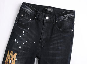 Jeans en Denim Déchiré de Style Hip Hop Mode de Haute Qualité Imprimé Personnalisé pour Hommes - Product Image 5