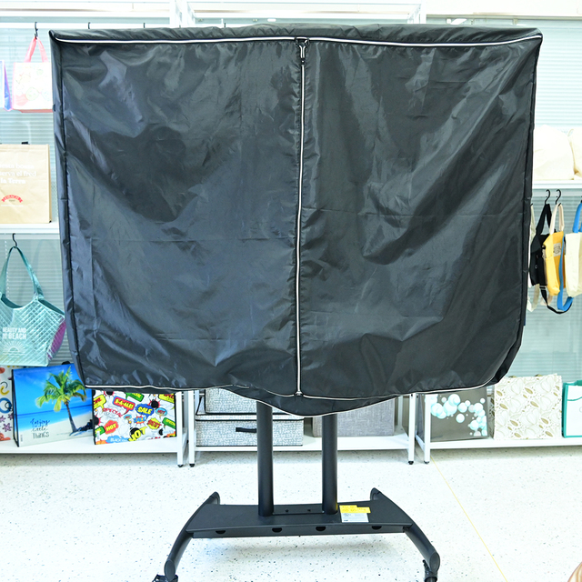 Hot Selling 55 65 75 Inch Flat Screen TV Dust Protection Cover with Front Flap Waterproof Black Outdoor TV Cover