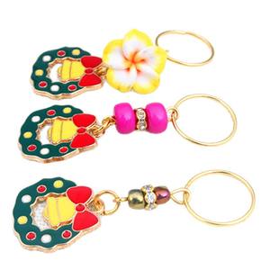 Vuile Vlecht Sieraden Vintage Diamant Goud Kerst Bel Hanger Haar Ring Haarspeld Legering Olie Drop Oorbellen Voor Vrouwen - Product Image 5