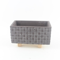 Vente en gros de petits pots à fleurs durables, jardinières en béton gris foncé pour usage intérieur/extérieur et pierres tombales