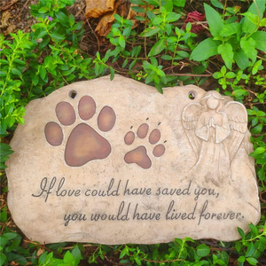 Paw Prints Pet <strong>Dog</strong> <strong>Memorial</strong> <strong>Stones</strong> Garden <strong>Stones</strong> with Angel Statue for Pets Sympathy <strong>Memorial</strong> Gifts Loss Gifts - Product Image 3