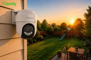Caméra WiFi Tiandy 2MP CMOS Vision Nocturne Couleur Détection de Mouvement Pan-Tilt Audio Bidirectionnel Cloud IP66 Étanche H.265 Sécurité Domestique - Product Image 3