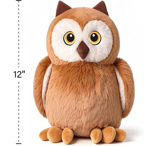 Peluche a Forma di <span class=keywords><strong>Gufo</strong></span> Marrone Realistico e Morbido 8414 con Espressione Carina, Imbottito in Cotone PP, Bambole Abbracciabili per <span class=keywords><strong>Bambini</strong></span> - Product Image 3