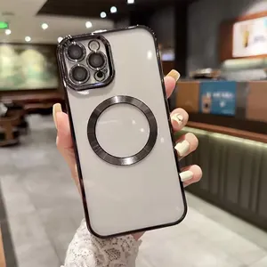 Casing pengisi daya magnetik 2024, sarung HP lapisan magnetik untuk iphone 15 pro max tanpa kabel untuk iphone 14 13 12 11 XS Max XR