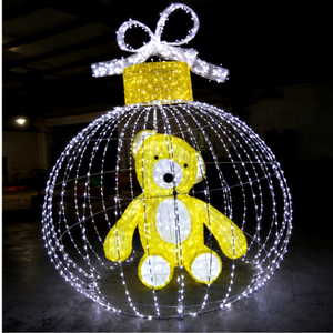 Décorations lumineuses LED de Noël en gros, motif bonhomme de neige et ours, pour affichages commerciaux extérieurs de fêtes - Product Image 1