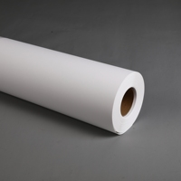 Rouleau de toile jet d'encre 100% polyester semi-brillant imperméable à l'eau, 300 g/m²