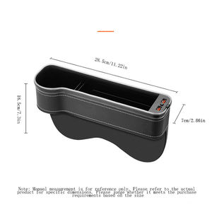 กล่องเก็บของสำหรับคอนโซลที่นั่งที่ใส่ถ้วยหนัง PU 7สี LED น้ำหนักเบาช่องใส่ของในรถช่องเสียบ USB ได้อย่างรวดเร็ว - Product Image 3