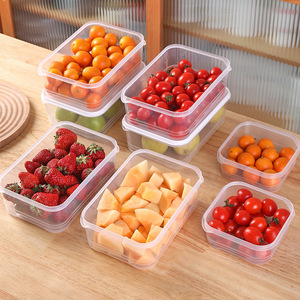 Food Storage <b>Container</b> Rectangle Plastic Lid Airtight Fresh Keeping Fruit Box <b>Refrigerator</b> Freezer Use - Product Image 4
