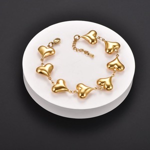 Elegante Bracciale Impermeabile in Acciaio Inossidabile 316L Dorato, Cavigliera Semplice Traforata, Gioielli d'Amore per Ragazze e Donne - Product Image 1