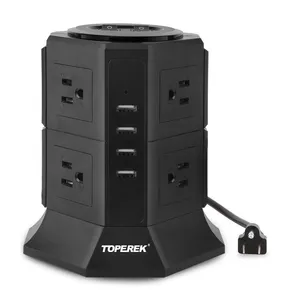 8-Way Outlets Smart Tower Power Sockets With Grounding Function US Multi Plug For Smart Life