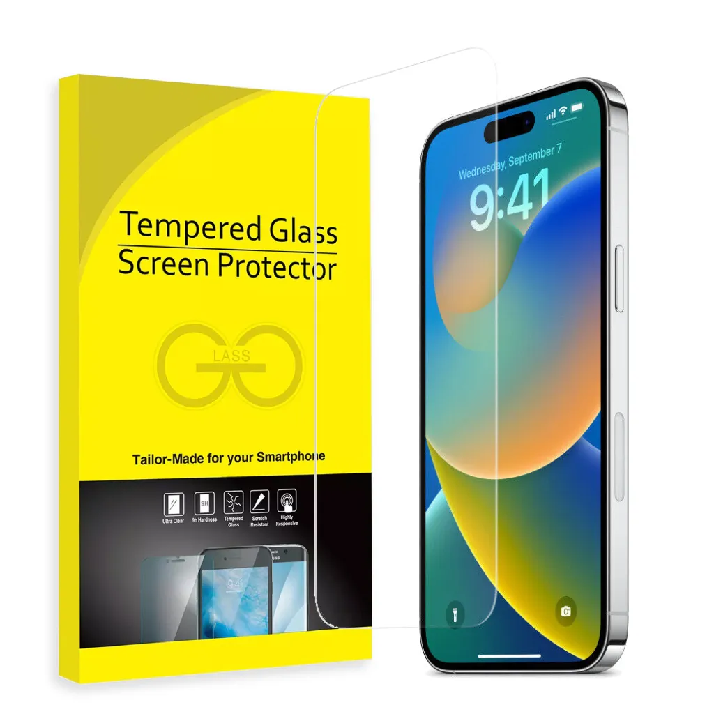 2.5d full glue protective film tempered glass for iPhone 14 Pro 13 Pro Max 14 plus mobile phone screen guard for Samsung xiaomi