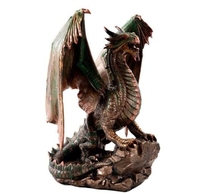 Statue de dragon en résine bronze. Accueil collection statue