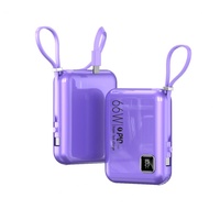 Cargador Portátil Rápido PD22.5W 10000 mAh con Cable de Carga USB, Mini Banco de Energía Inteligente de 6000 mAh con Pantalla LED
