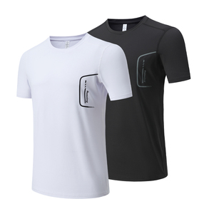 T-shirts de course à séchage rapide pour hommes OEM, vêtements de sport bon marché, imprimés, grandes tailles, respirants et doux, avec caractéristiques de maternité - Product Image 4
