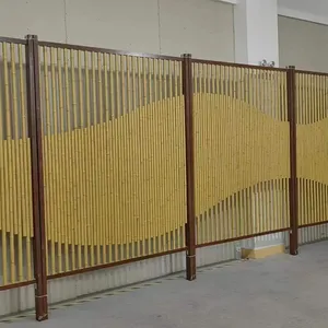 Großhandel synthetische Bambuswand Kunststoff HDPE Bambusplatte Hinterhof künstlicher Bambuszaun