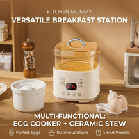 Cuiseur à œufs électrique automatique, cuiseur vapeur multifonctionnel, appareil de cuisine avec minuterie intelligente, boîtier en plastique