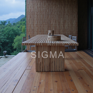 Muebles de Jardín para Patio y Hotel, Sofá de Madera Maciza Moderna, Juego de Sofás de Teca para Exteriores, Sala de Estar, <span class=keywords><strong>Bar</strong></span> en Casa - Product Image 5