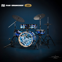 PD Professional Percussion Low-frequency Wooden Double Tier Portable Children's Drum Set Double Oily Skin Drum Heads Full-size