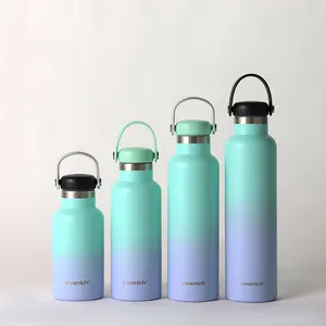 Eco Portable Standard Mouth 25OZ Sports Bottle Stainless Steel Water Bottle Double Wall Vacuum Thermo With Handle Cap