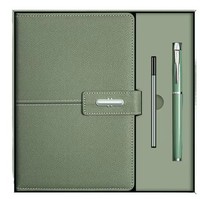 Ensemble cadeau d'affaires de luxe en cuir personnalisé avec logo imprimé en sérigraphie, écologique, multifonctionnel, comprenant un carnet, un stylo et un agenda