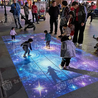 Sistema de Juego Interactivo con Proyección en el Suelo 3D para Niños, con Proyector Interactivo para Jugar en Interiores y Exteriores