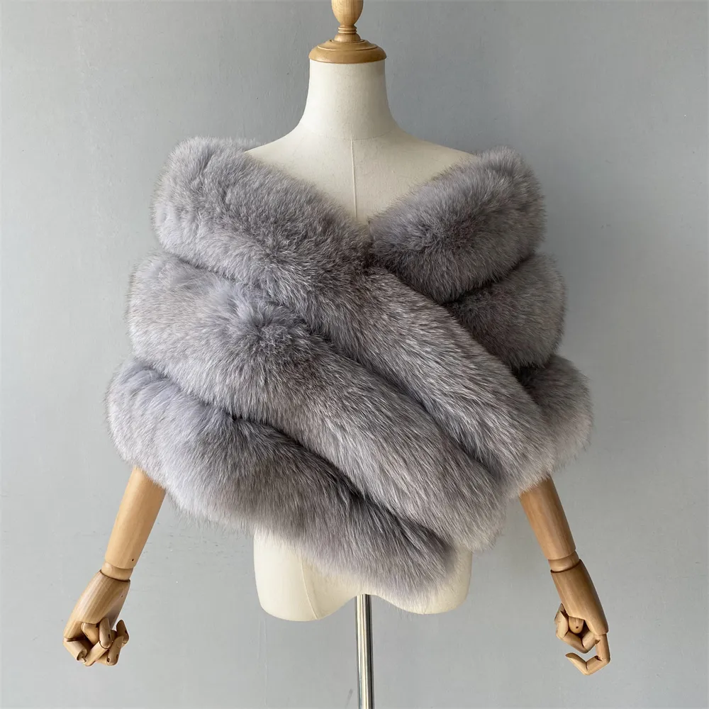 Зимний высококачественный пикантный женский жилет из натурального Лисьего меха оптом, меховой жилет, женские модные шали на заказ