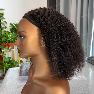 Wholesale Afro Kinky Curly <strong>Half</strong> <strong>Wigs</strong> Human Hair Adjustable Breathable Machine Made Human Flip Over Drawstring Ins Human Hair <strong>Wig</strong> - Product Image 3